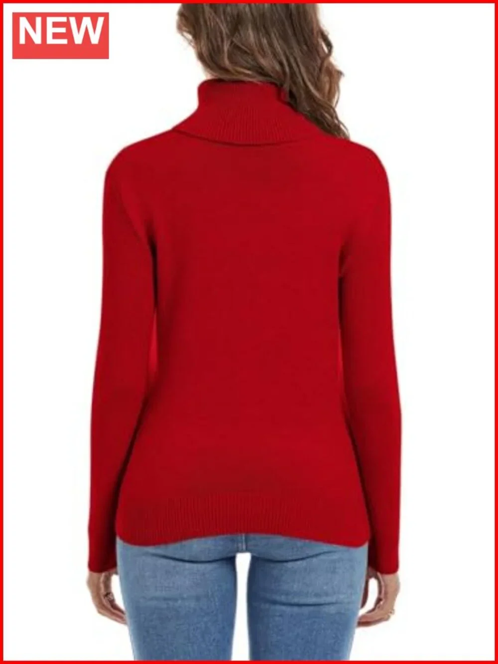 Turtleneck Cable Knit Sweater Long Sleeve Ribbed Slim Fit Pullover